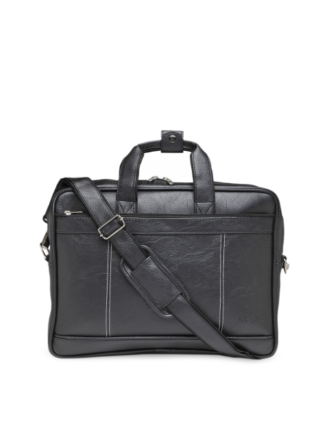 

Apsis Unisex Black Solid Laptop Bag