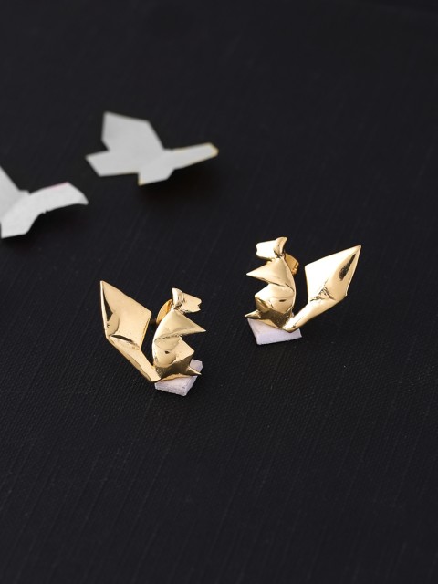 

Voylla Women Gold-Plated Handcrafted Contemporary Studs