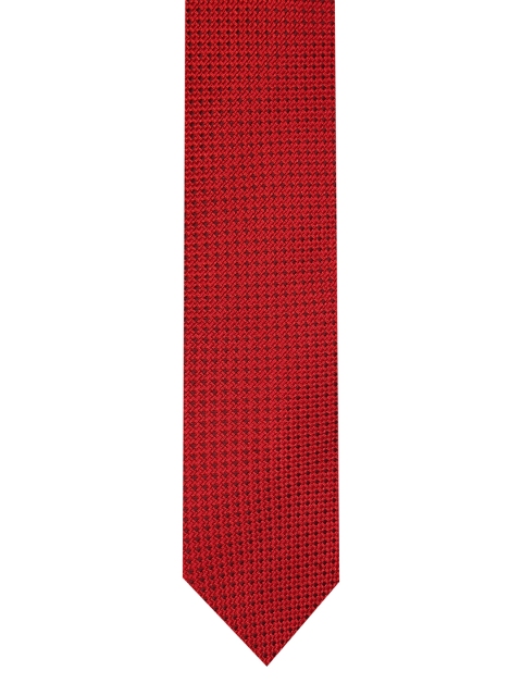 

Van Heusen Red Woven Design Skinny Tie