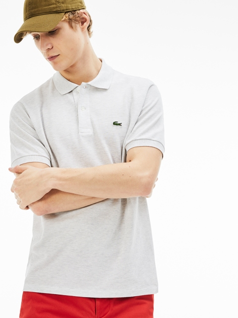 

Lacoste Men Grey Solid Polo T-shirt