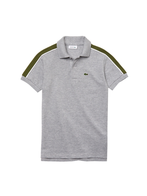 

Lacoste Boys Grey Solid Polo T-shirt