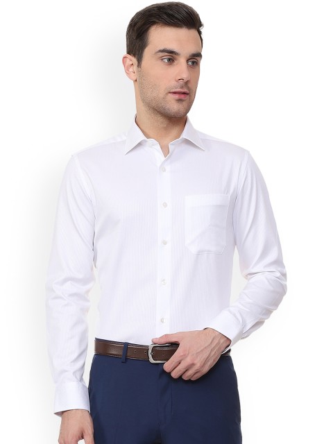 

Louis Philippe Men White Regular Fit Self Design Formal Shirt