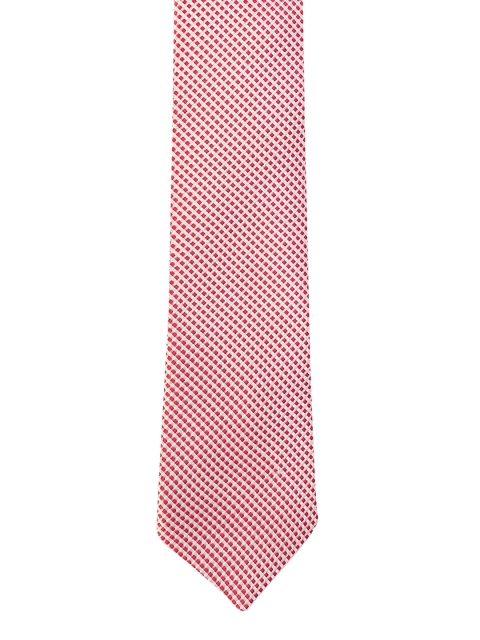 

Van Heusen Pink Woven Design Skinny Tie