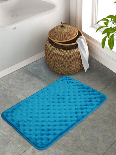 

Portico New York Blue Textured Rectangular Anti-Skid Floor Mat