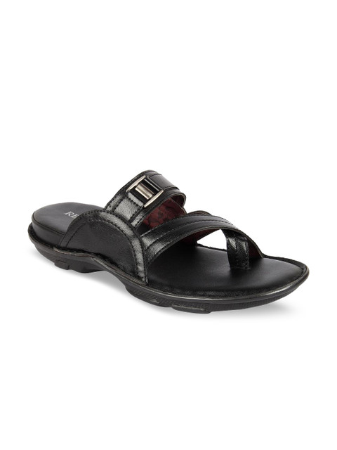 

Respiro Men Black Comfort Leather Sandals