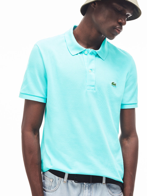 

Lacoste Men Blue Solid Polo Collar T-shirt