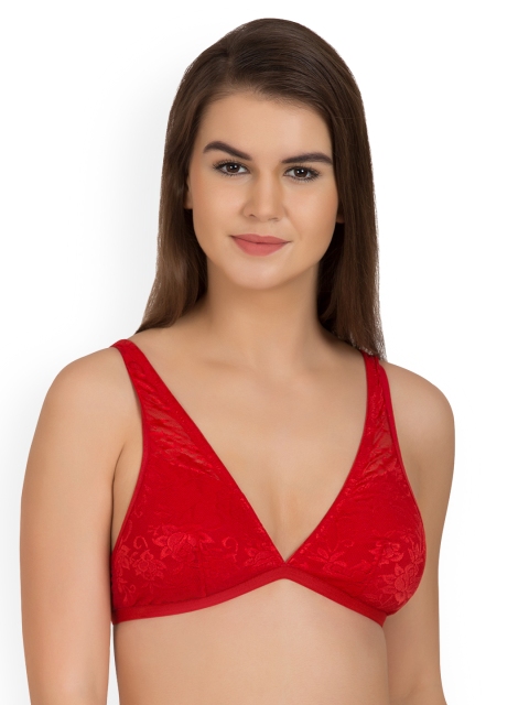 

Tweens Red Lace Non-Wired Non Padded Plunge Bra TW254RD
