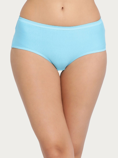 

Clovia Women Blue Solid Mid-Rise Hipster Brief PN2907P03XL