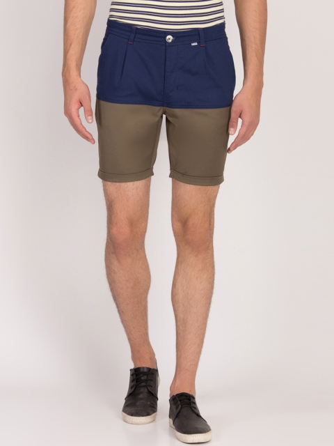 

LA LOFT Men Blue Solid Regular Fit Regular Shorts