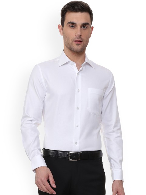 

Louis Philippe Men White Regular Fit Solid Formal Shirt
