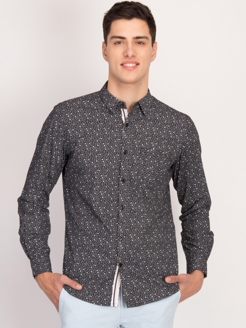 

LA LOFT Men Black Regular Fit Printed Casual Shirt