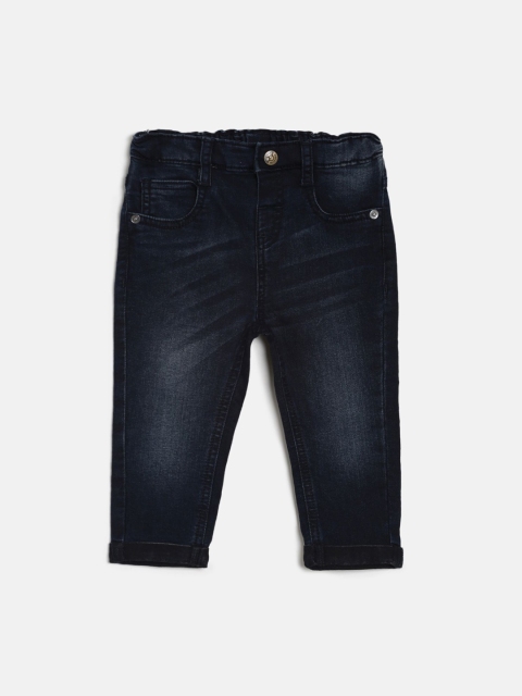 

MINI KLUB Boys Navy Blue Regular Fit Mid-Rise Clean Look Stretchable Jeans