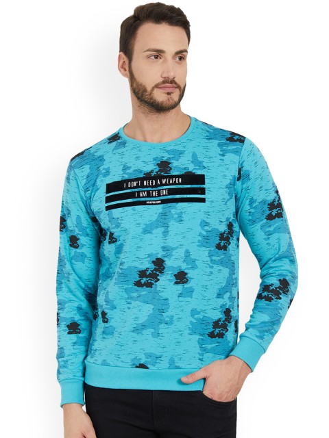 

Status Quo Men Blue Printed Sweatshirt