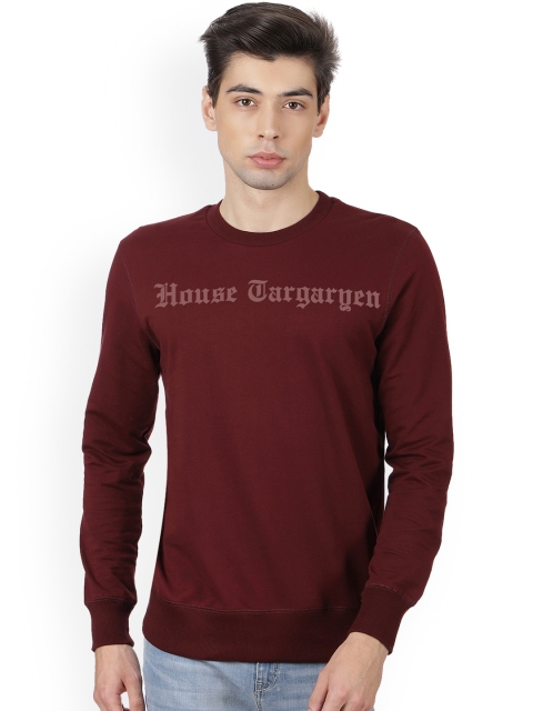 

Free Authority Game Of Thrones Print Maroon Sweatshirt for Men