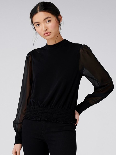 

Forever New Women Black Solid Top