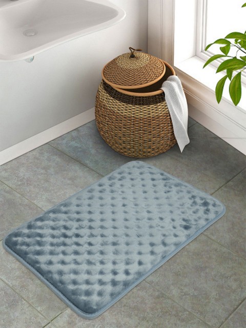 

Portico New York Blue Textured Rectangular Anti-Skid Floor Mat