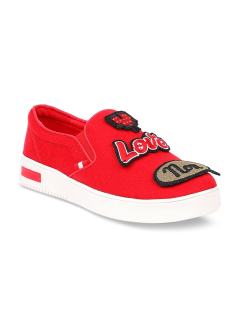 

ALDO Women Red Slip-On Sneakers