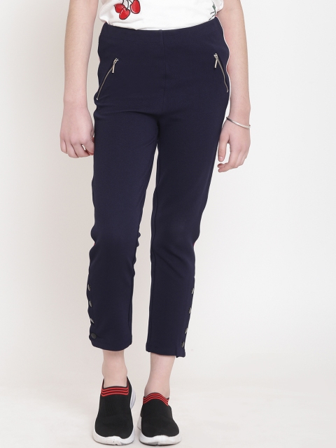 

Nauti Nati Women Navy Blue Solid Leggings