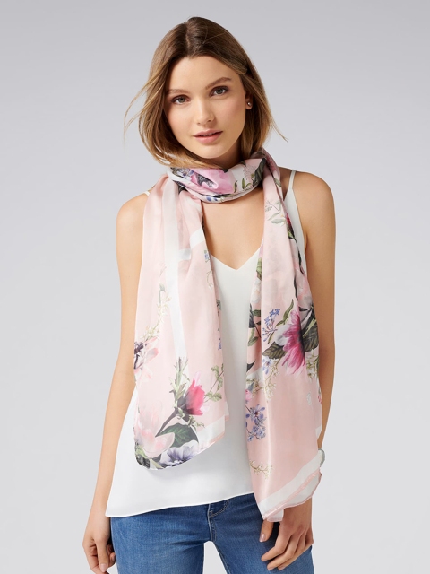 

Forever New Pink Printed Scarf