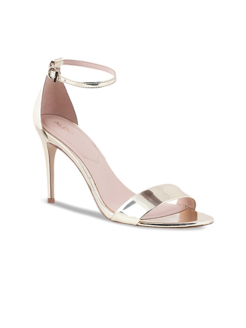 

ALDO Women Gunmetal-Toned Solid Heels, Metallic