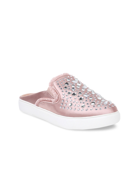 

ALDO Women Pink Solid Canvas Mules