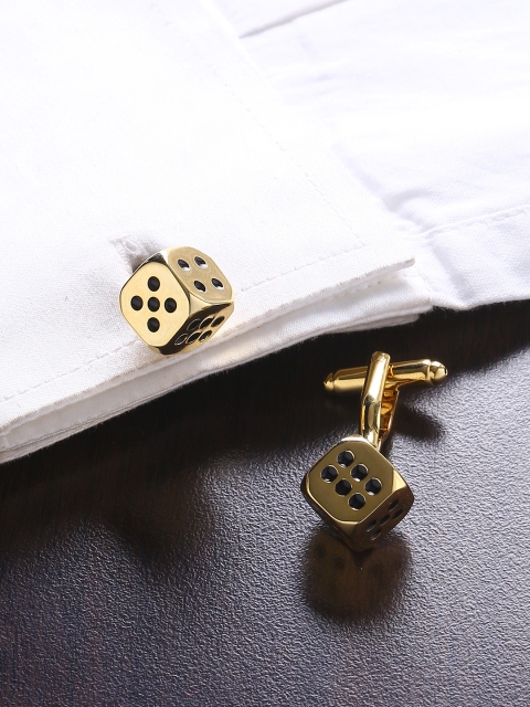 

Tistabene Gold-Toned Geometric Cufflinks