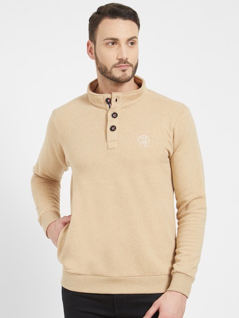 

Status Quo Men Beige Solid Slim Fit Sweatshirt