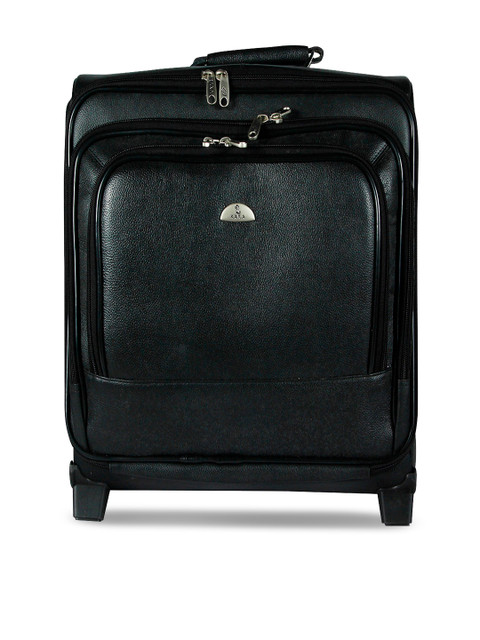 

Kara Unisex Black Leather Overnighter