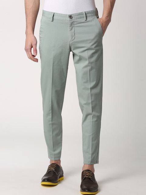 

Peter England Casuals Men Grey Regular Fit Solid Regular Trousers
