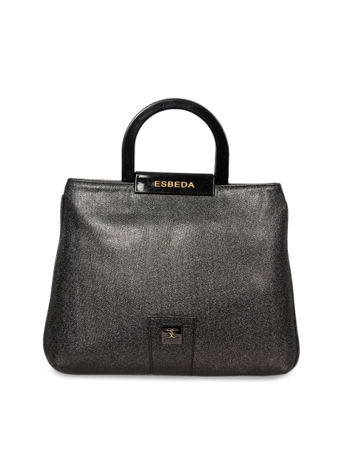 

ESBEDA Charcoal Grey Solid Handheld Bag