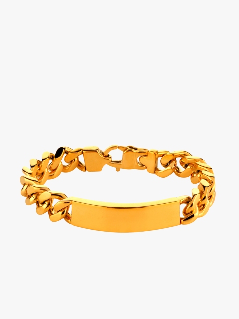 

Peora Men Gold-Toned Stainless Steel Link Bracelet
