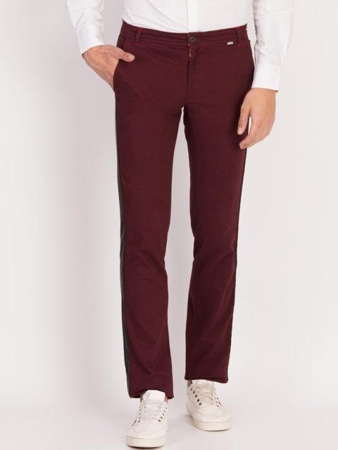 

LA LOFT Men Maroon Regular Fit Solid Chinos