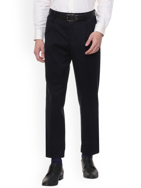 

Louis Philippe Men Black Regular Fit Solid Formal Trousers