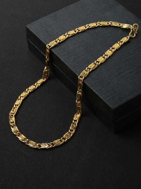 

Dare by Voylla Men Gold-Toned Brass Gold-Plated Chain