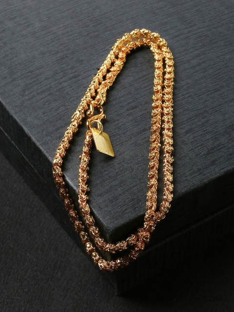 

Dare by Voylla Men Gold-Toned Brass Gold-Plated Handcrafted Chain
