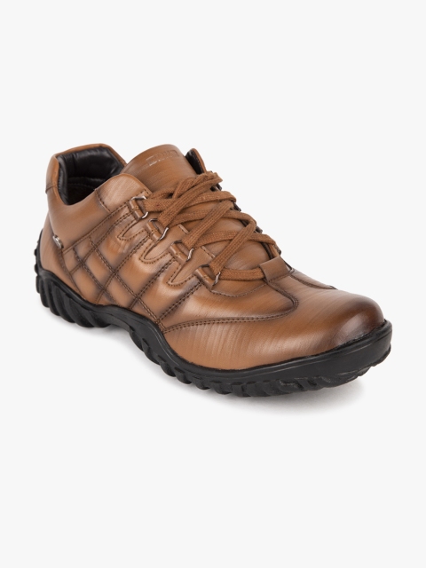 

Duke Men Tan Brown Solid Synthetic Mid-Top Flat Boots