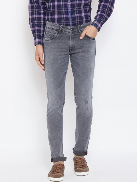 

Canary London Men Grey Smart Skinny Fit Low-Rise Clean Look Stretchable Jeans