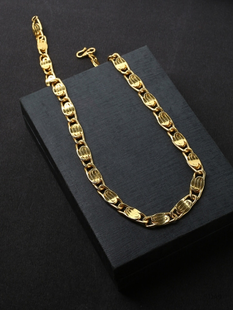 

Dare by Voylla Men Gold-Toned Brass Gold-Plated Handcrafted Chain
