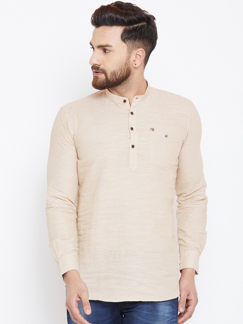 

Duke Men Beige Regular Fit Solid Casual Shirt