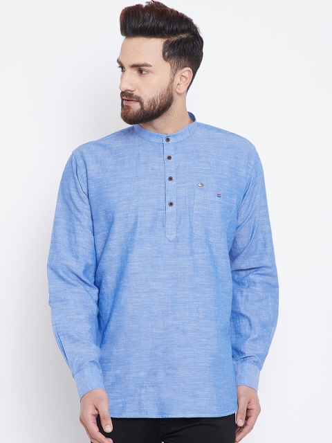 

Duke Men Blue Regular Fit Solid Casual Shirt