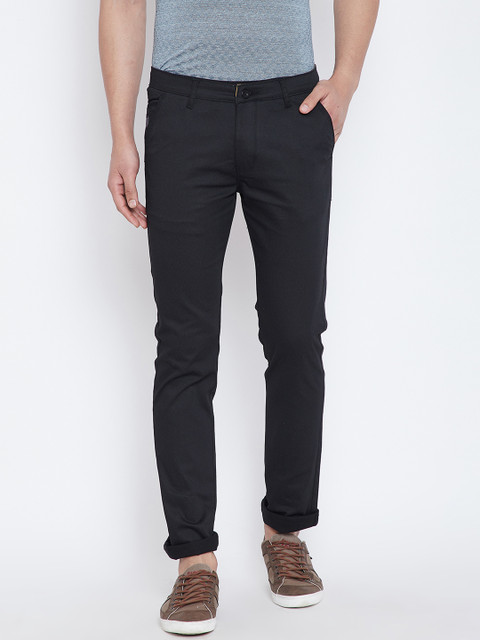 

Duke Men Black Regular Fit Solid Chinos