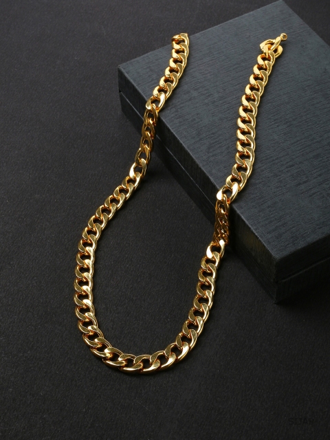 

Dare by Voylla Men Gold-Toned Brass Gold-Plated Handcrafted Chain