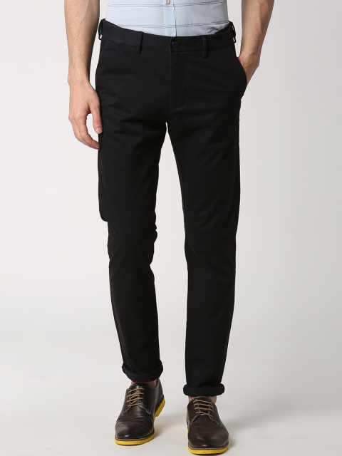 

Peter England Casuals Men Black Slim Fit Solid Chinos