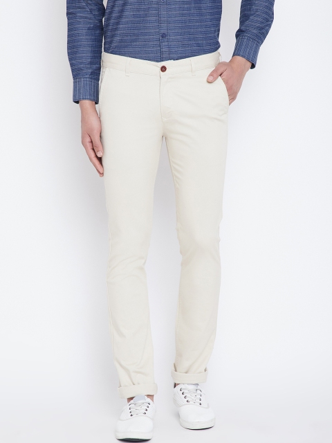 

Duke Men White Regular Fit Solid Regular Trousers