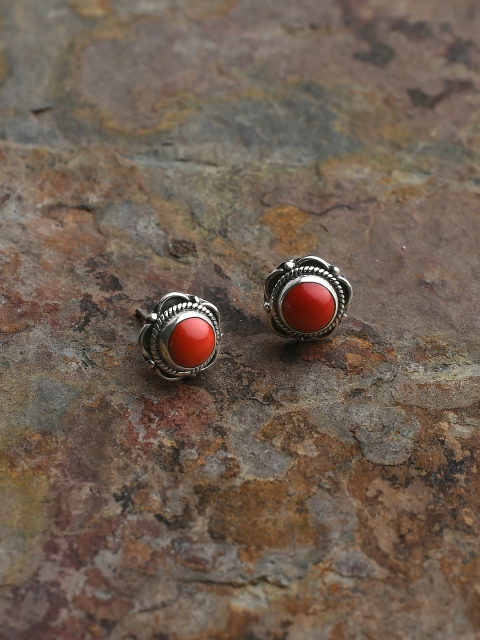

Silverholic Silver-Toned Circular Studs