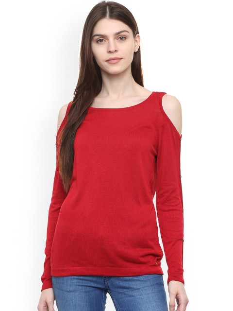 

Allen Solly Women Red Solid Top
