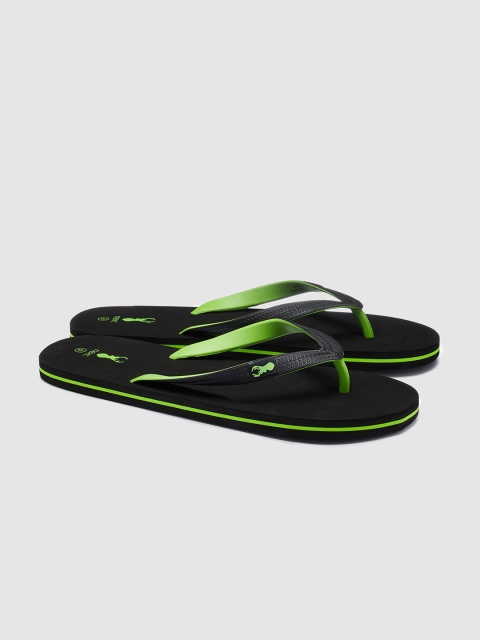 

next Men Black Solid Thong Flip-Flops