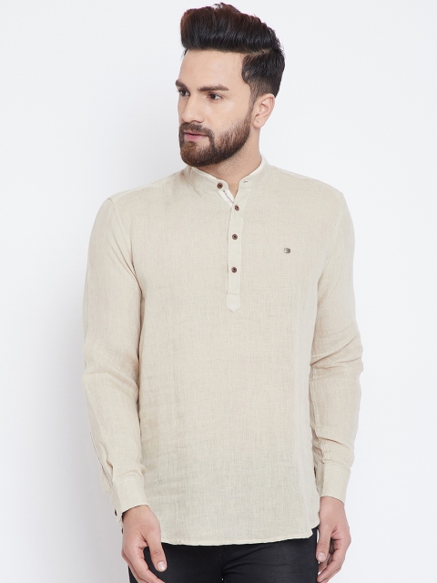 

Duke Men Cream-Coloured Regular Fit Solid Casual Shirt