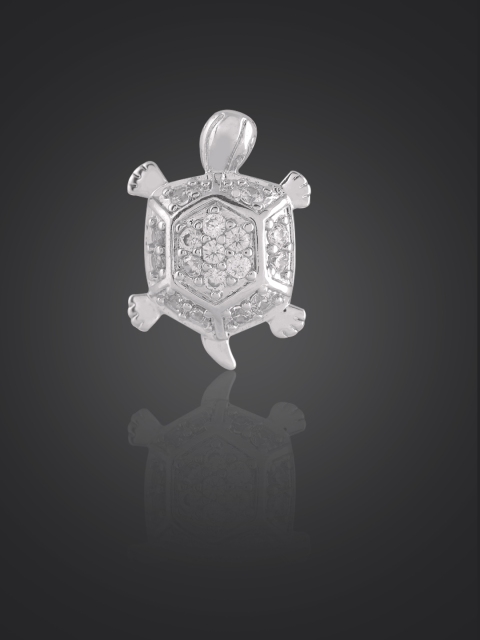 

shaze Rhodium-Plated Silver-Toned Antique Pendant Necklace