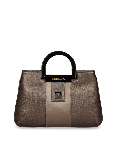 

ESBEDA Bronze-Toned Colourblocked Handheld Bag